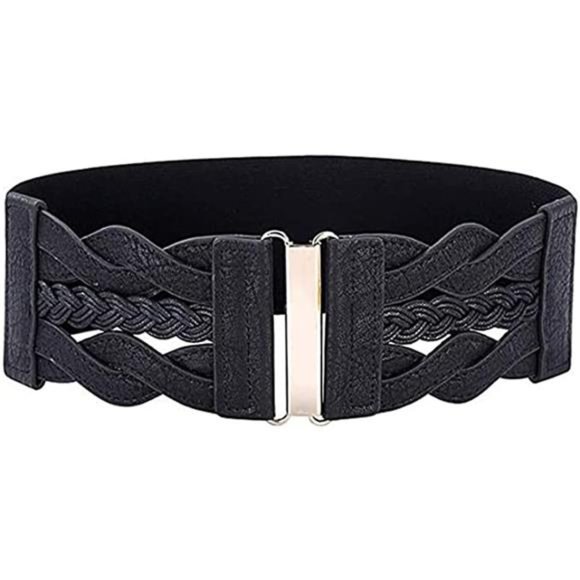 Retro Cinch Belt for Womens Vintage Elastic Stretch Waist